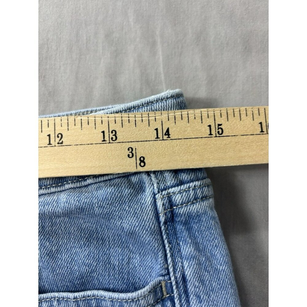 Vineyard Vines High Rise Straight Crop Jeans Light Wash Frayed Hem Womens 28 - Picture 5 of 7